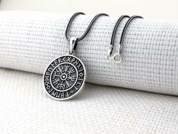 Viking Vegvisir 925 Ayar Gümüş Kolye
