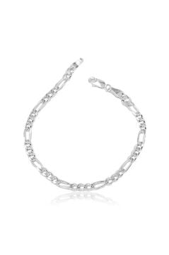 925 Ayar Gümüş Figaro Zincir Bileklik 5 MM 20 CM