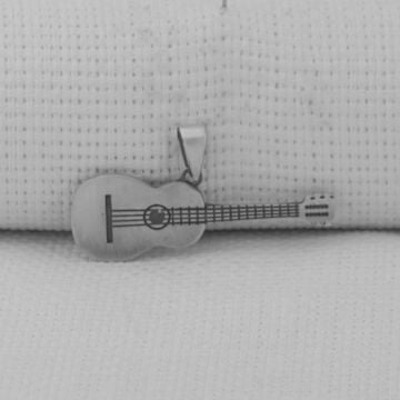 Gitar Tasarımlı 925 Ayar Gümüş Kolye Ucu