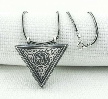 925 Ayar Allah yazılı Cevşeni Muska Kabı Kolye