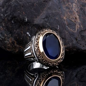 Zirkon Taşlı Model 925 Ayar Gümüş Erkek Yüzük
