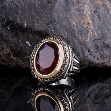 Zirkon Taşlı Model 925 Ayar Gümüş Erkek Yüzük