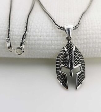 925 Ayar Gümüş Miğfer Kolye