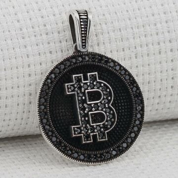 Bitcoin 925 Ayar Gümüş Kolye Ucu