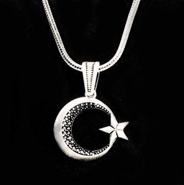 925 Ayar Gümüş Ayyıldız Kolye