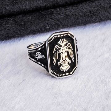 925 Ayar Gümüş  Selçuklu Kartalı Yüzük