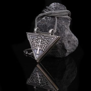 925 AYAR GÜMÜŞ 4 CM MUSKA KABI KOLYE