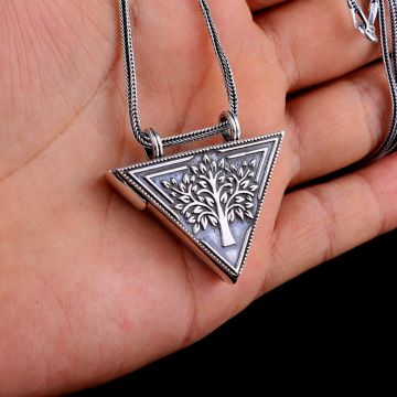 925 AYAR GÜMÜŞ 4 CM MUSKA KABI KOLYE