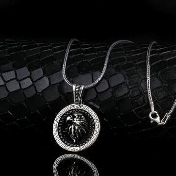 925 AYAR GÜMÜŞ MİKRO TAŞLI KARTAL MODEL KOLYE
