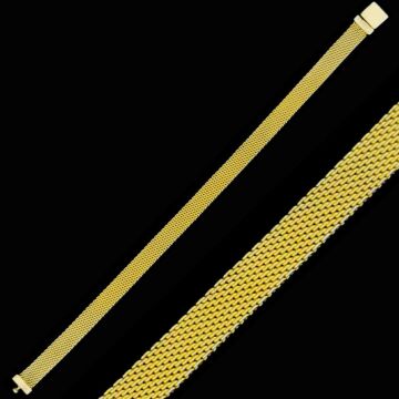 Şık Tasarımlı Altın Kaplama Unisex 925 Ayar Gümüş Hasır Bileklik