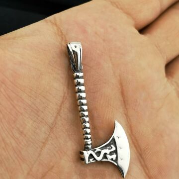Özel Balta Tasarımlı 925 Ayar Gümüş Kolye Ucu