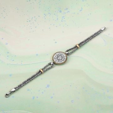 Mührü Süleyman Gümüş Bileklik Kral Zincir Tasarımlı 20 CM