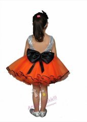 Lüx Tütü Elbise, Turuncu Renk Tütü Elbise, Modern Dans Kostümü, Hızlı Kargo