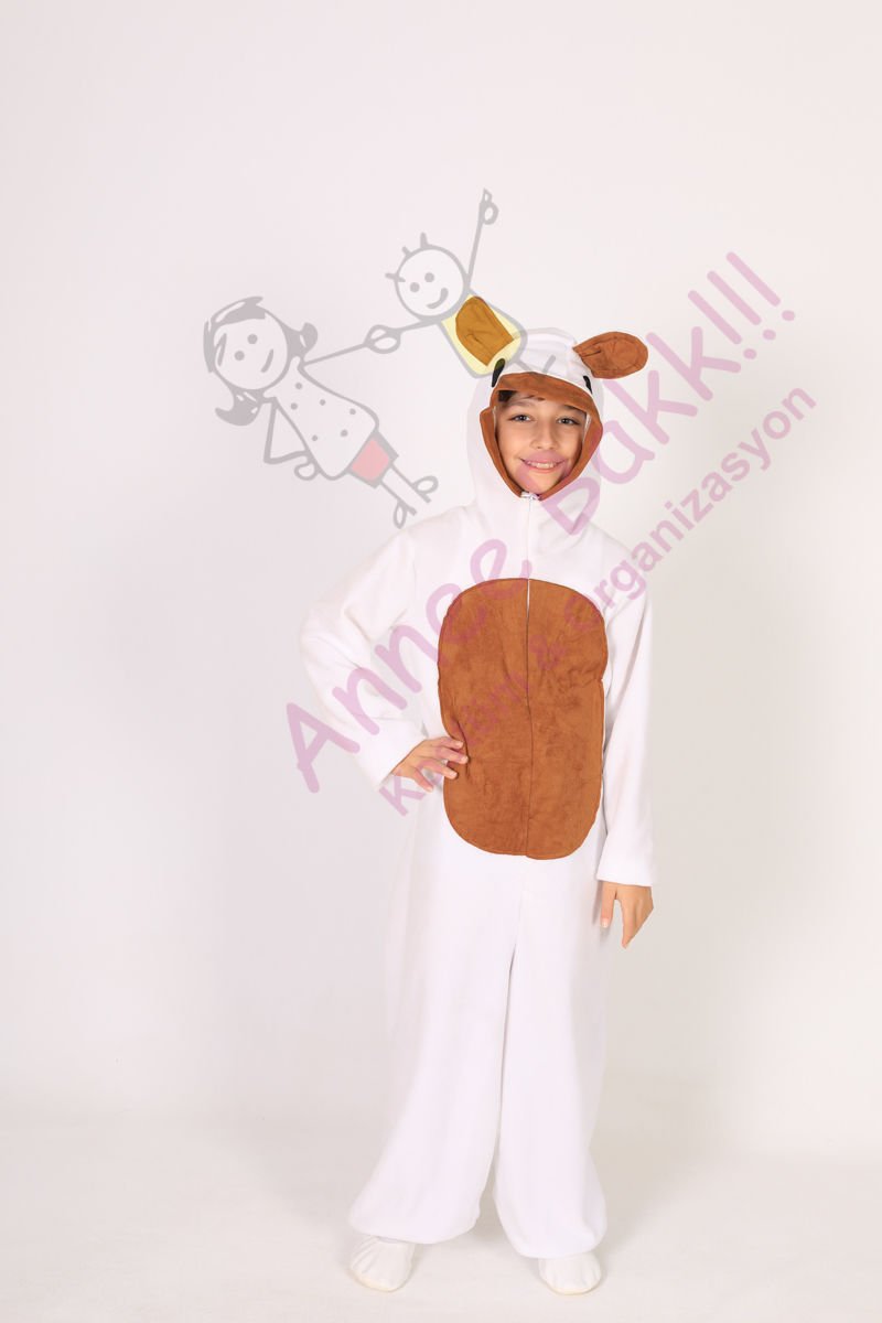 Çocuk Koyun Kostümü, Polar Kumaş Koyun Kostümü, Koyun Çocuk Kıyafeti