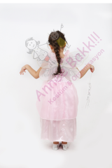 Kız Çocuk Kelebek Kostümü, Kelebek Kostümü, Saten Kumaş Kelebek Kıyafeti