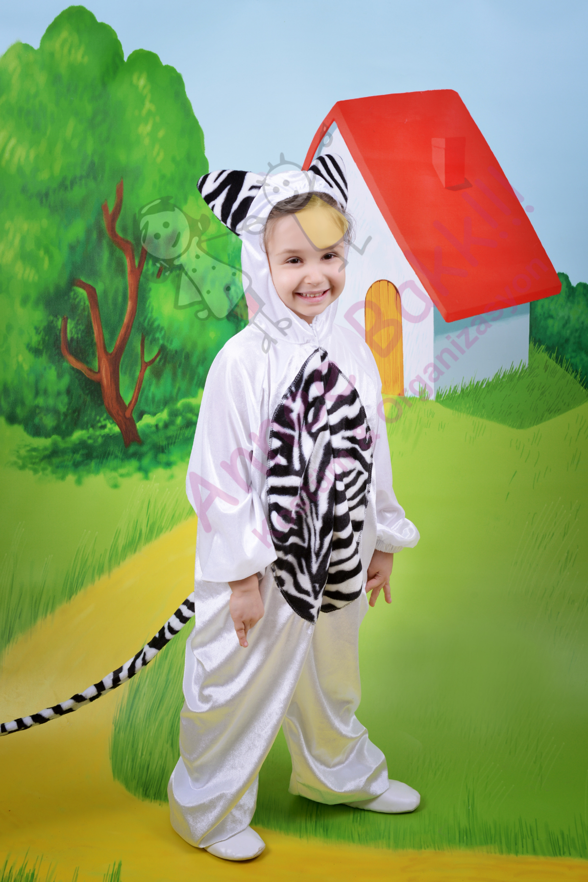 Kadife Kumaş Beyaz Kedi Kostümü, Çocuklar İçin Beyaz Kedi Kostümü, Hızlı Kargo
