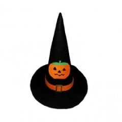 Balkabağı Desenli Halloween Şapka