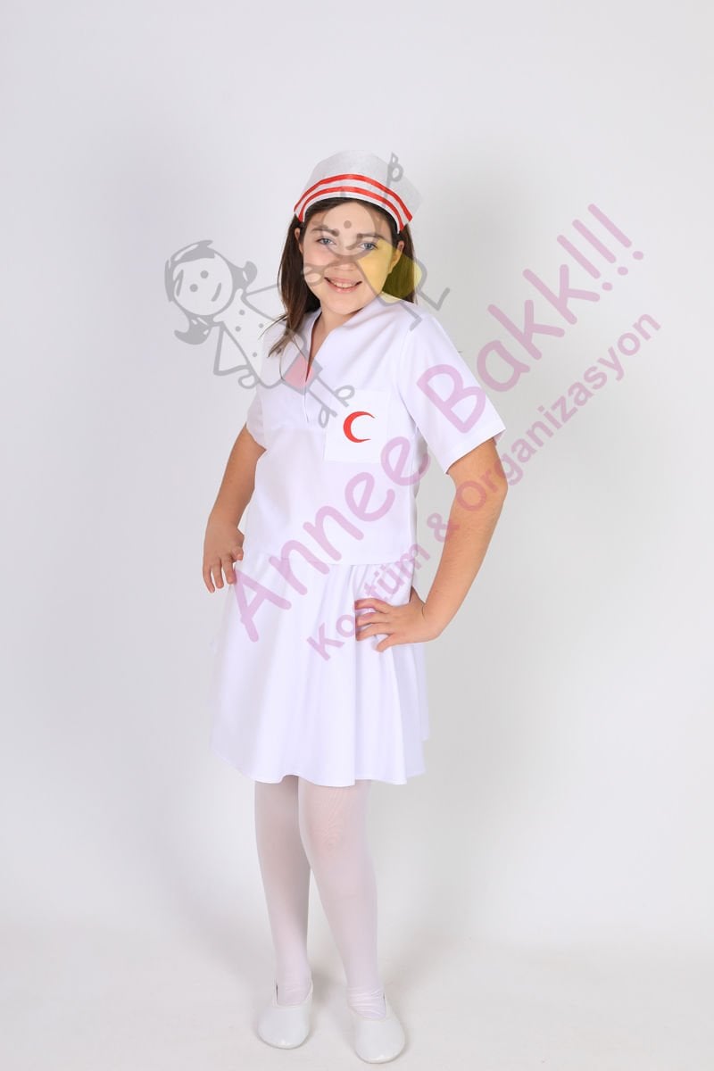 Hemşire Çocuk Kostümü, Hemşire Çocuk Kıyafet Seti, Çocuklara Özel Meslek Kostümleri