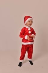Noel Baba Bebek Kostümü Kadife