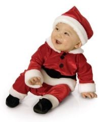 Kadife Kumaş Noel Baba Bebek Kostümü, Bebek Noel Baba Kıyafeti, Hızlı Kargo