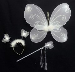 Beyaz Kelebek Kanadı Set