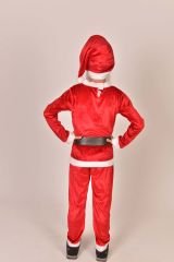 Noel Baba Çocuk Kostümü, Kadife Kumaş Noel Baba Çocuk Kostümü, Aynı Gün Kargo Hızlı Teslimat