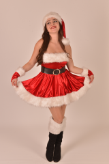 Kloş Straplez Lüx Noel Anne Kostümü, Yeni Yıl Lüx Noel Anne Kıyafeti (Aynı Gün Kargo!)
