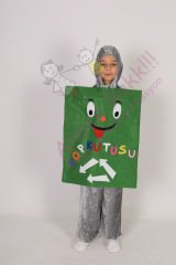 Çöp Kutusu Çocuk Kostümü, Köp Kovası Kıyafeti, Doğa ve Çevre Temalı Kostüm, Hızlı Kargo