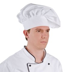 Beyaz Renk Aşçı Şapkası, Beyaz Renk Şef Kepi, Meslek Kostüm Aksesuarları