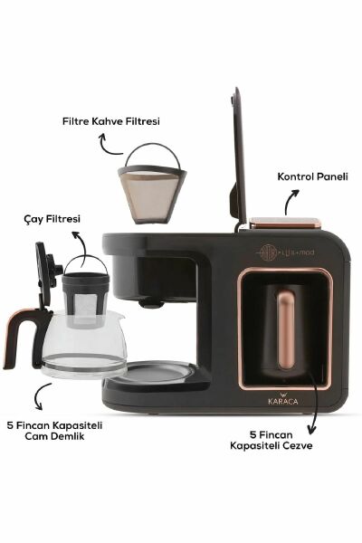 Karaca Hatır Plus Mod 5 in 1 Kırmızı Çay ve Filtre Kahve Makinesi