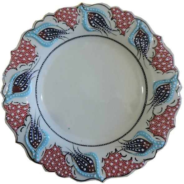 Oğuz Çini  30cm Özel Kaligrafi Tabağı