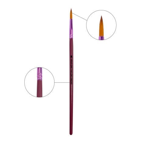 Oğuz Çini Tahrir Boyama Yuvarlak Uçlu Fırça 7 No