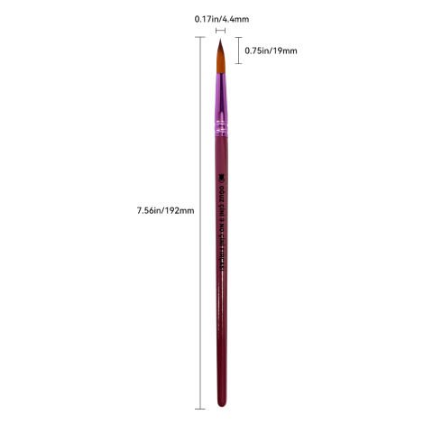 Oğuz Çini Tahrir Boyama Yuvarlak Uçlu Fırça 9 No