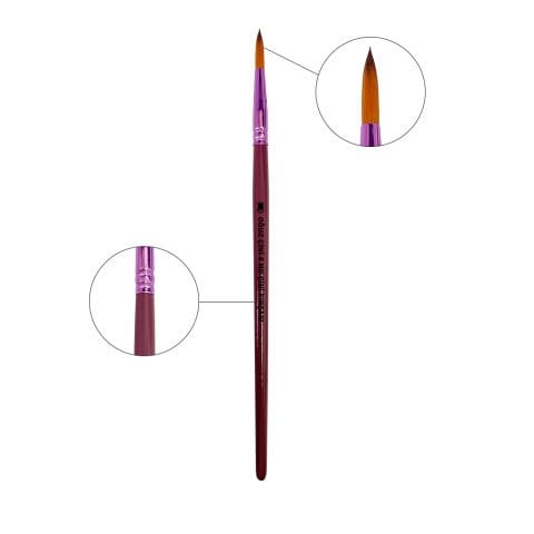 Oğuz Çini Tahrir Boyama Yuvarlak Uçlu Fırça 3 No