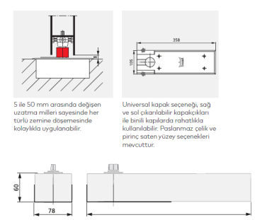 Dorma BTS 80 Cam Kapı Pompası