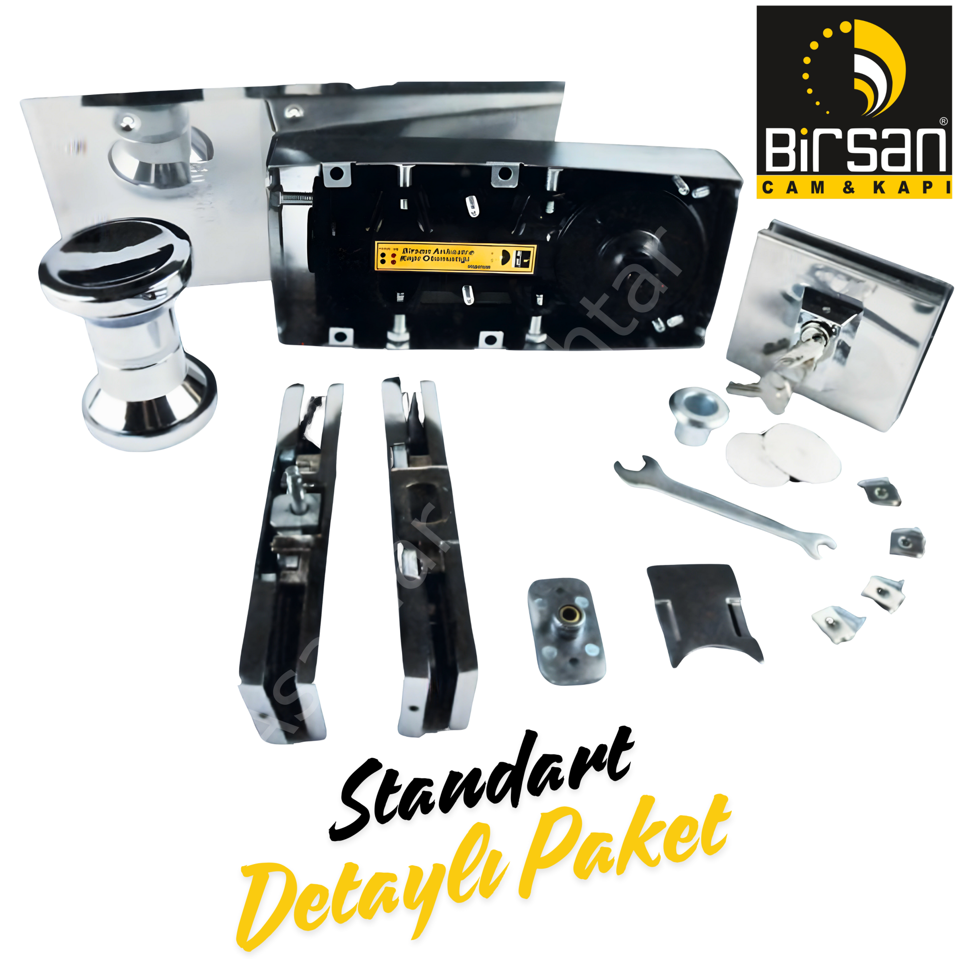 Birsan Cam Kapı Yer Hidroliği Seti Standart Paket