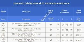 Yuma Kayar Milli Pirinç Asma Kilit PASS SİSTEM / Otomatik / 12 ADET/ 80mm