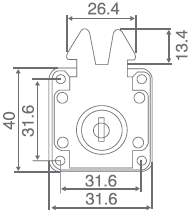 Sürgülü Çekmece Kilidi (22 mm)