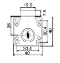 Çarpma Dilli Çekmece Kilidi (22 mm)