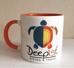 DEEPİST LOGOLU SERAMİK KUPA