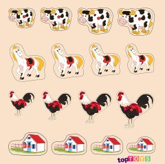 Toptoys Küçükten Büyüğe- Büyükten Küçüğe Sıralama Ahşap Puzzle