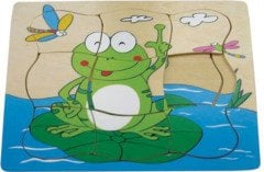 Toptoys Kat Kat Kurbağa Ahşap Puzzle