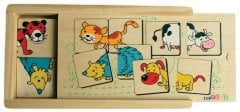 Ahşap Puzzle Tamamlama Domino