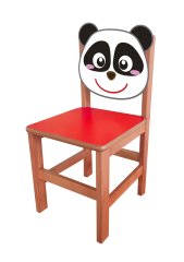 Ahşap Figürlü Sandalye - Panda