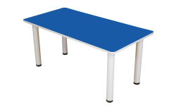 60x120 cm Metal Ayaklı Ahşap Dikdörtgen Anaokul Masası - Sınıf Öğrenci Masası