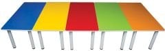 60x120 cm Metal Ayaklı Ahşap Dikdörtgen Anaokul Masası - Sınıf Öğrenci Masası