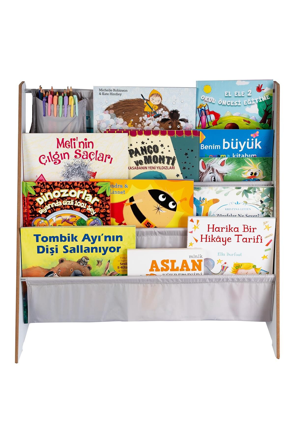 Montessori Çocuk Kitaplığı Beyaz Renk