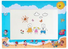 Tatil Temalı Ahşap Anaokulu Kreş Yazı Tahtası