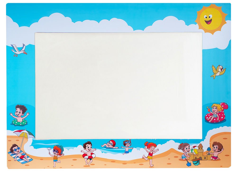 Tatil Temalı Ahşap Anaokulu Kreş Yazı Tahtası