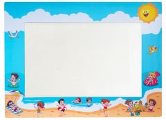 Tatil Temalı Ahşap Anaokulu Kreş Yazı Tahtası